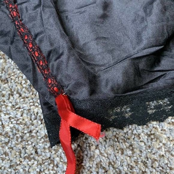 Vintage LADY CAMEO Lace Bow Lingerie Bodysuit M - Picture 5 of 10